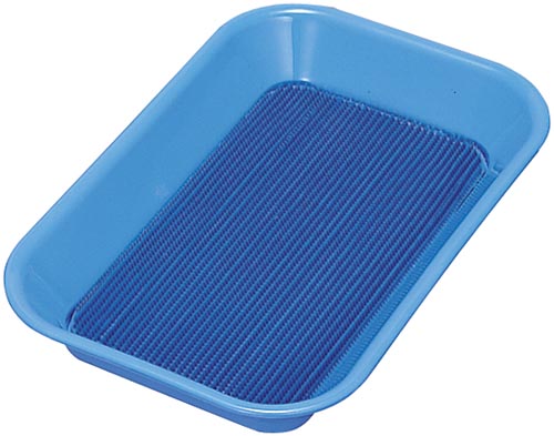 カルトンつり銭受け　角型・マット付き　青