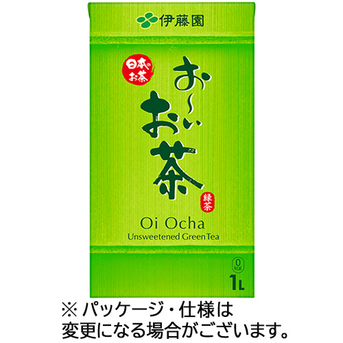 おーいお茶 緑茶 1L 紙ﾊﾟｯｸ 1ｹｰｽ(6本)画像