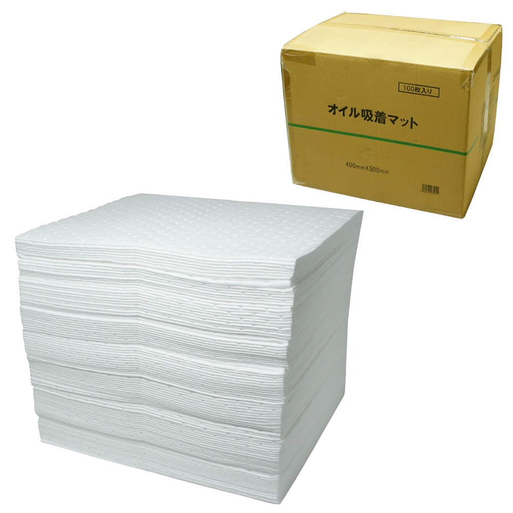 オイル吸着マット　4×400×500mm　100枚入画像