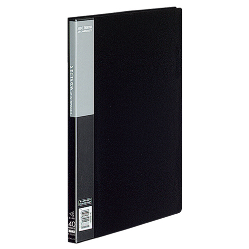 ｸﾘﾔｰﾌﾞｯｸ(ﾍﾞｰｼｯｸ) 固定式･ｻｲﾄﾞｽﾛｰ A4ﾀﾃ 40ﾎﾟｹｯﾄ 背幅17mm 黒 ﾖｺ入れ 1冊画像