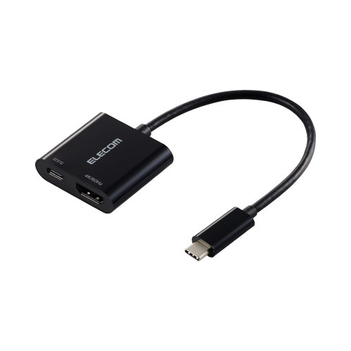 ＴｙｐｅＣ映像変換アダプタ　Ｃ－ＨＤＭＩ　給電　黒