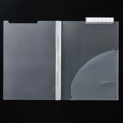 ｶﾙﾃﾌｫﾙﾀﾞｰ ﾌｧｽﾅｰ付 A4ﾖｺ 見出し紙付 上見出しﾀｲﾌﾟ 1箱(50枚)画像