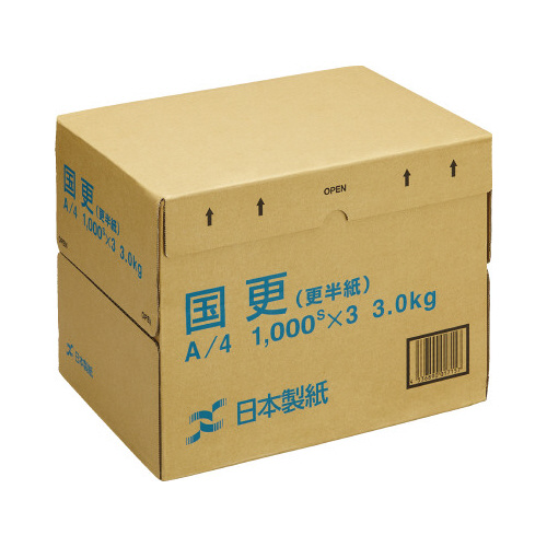 わら半紙　国更Y　A4　1箱(1000枚×3冊)画像