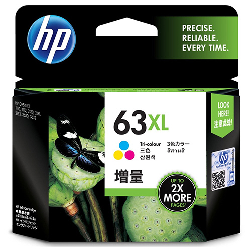 HP63XL ｲﾝｸｶｰﾄﾘｯｼﾞ 3色ｶﾗｰ 増量 F6U63AA 1個画像