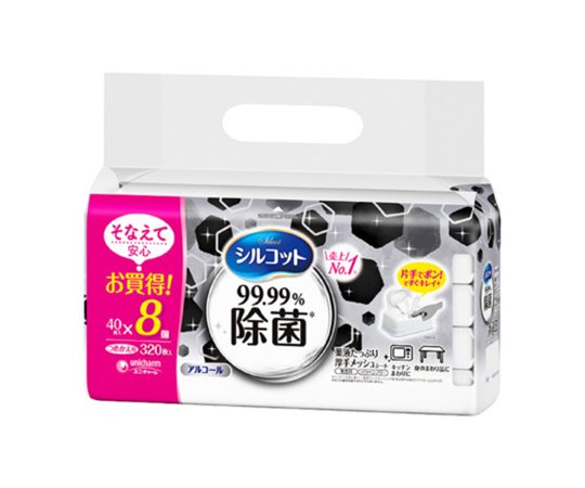 シルコット99.99％除菌ウェット　詰替　40枚　8個パック画像