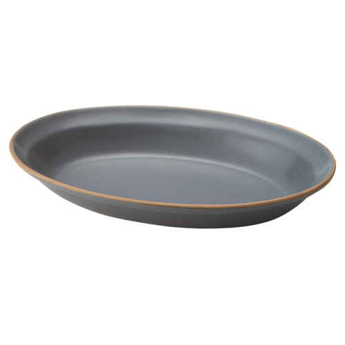 カレー皿 エッジライン オーバルカレー GY グレー画像