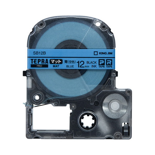 テプラＰＲＯテープ　マット空色ラベル　１２ｍｍ黒字画像