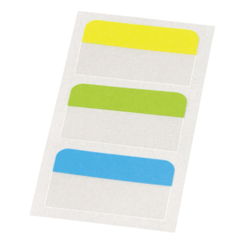 ふせん<ﾘﾍﾟﾀ> 貼ってはがせる紙付ｲﾝﾃﾞｯｸｽ 45mm幅 28x45mm 3色 1ﾊﾟｯｸ画像