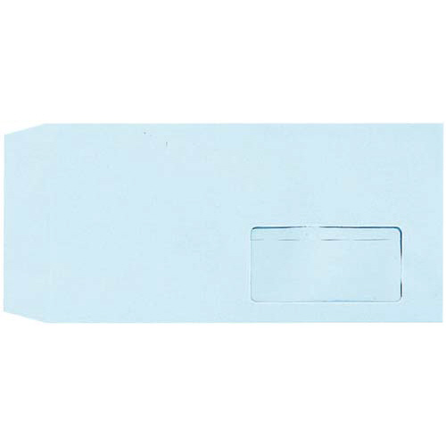 窓付封筒　長３　ブルー　８０ｇ　１００枚入画像