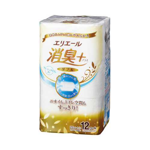 エリエール消臭＋トイレット　ダブル２５ｍ１２個×６画像