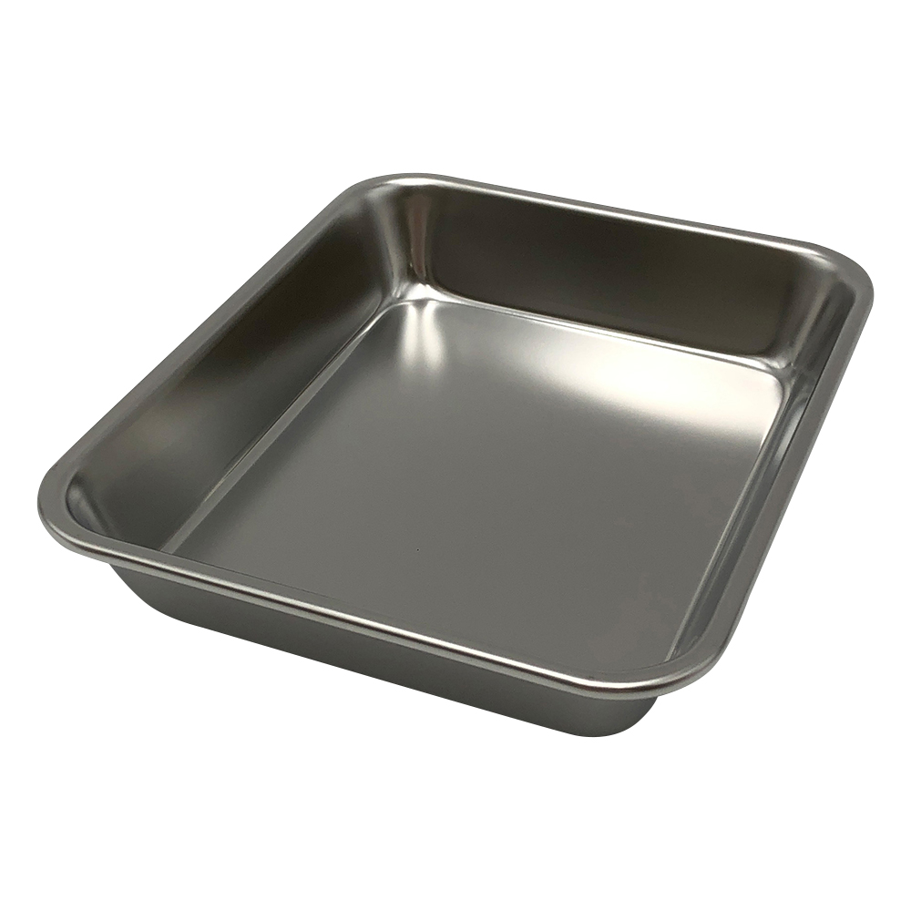 ステンレス角型バット　（155×126×27mm)　1枚　手札判画像