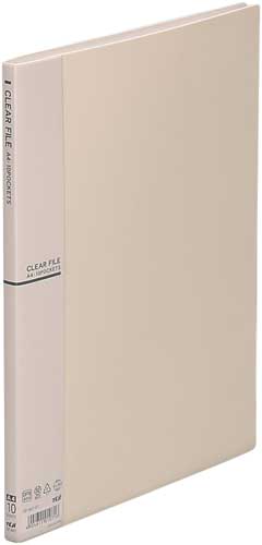 クリアファイルＡ４縦１０ポケット　アイボリー画像