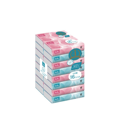 ハローソフトパックティシュ　１５０組（１６個入）