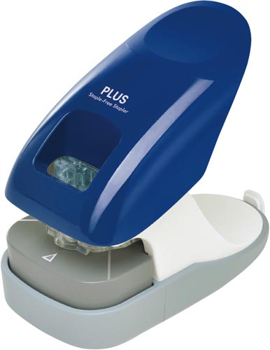 ペーパークリンチ　卓上型　１２枚とじ　ブルー　３個画像