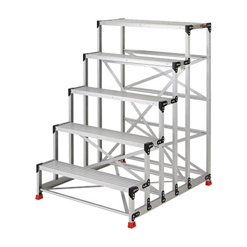 作業用踏台 ｱﾙﾐ製･高強度ﾀｲﾌﾟ 5段 1台画像