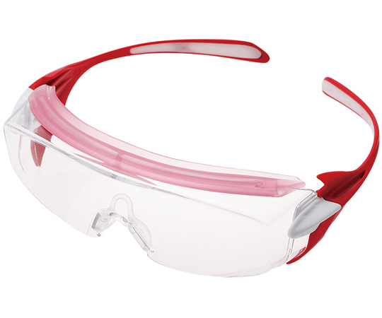 JIS/ANSI規格品 小型保護めがね ビジョンベルデ VS-303F ピンク（オーバーグラス・曇り止め加工）