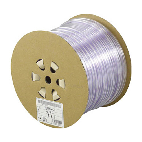 透明ﾎｰｽ5×7mm 100mﾄﾞﾗﾑ巻 1巻画像