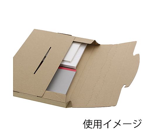 ダンボール　ラクポスBOX　265-20　10枚 ダンボールが横向きで並んでいる様子