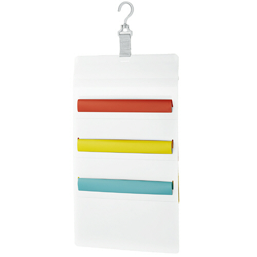 さっと出し入れできる壁掛けﾎﾟｹｯﾄ 書類用 3ﾎﾟｹｯﾄ ｳｫｰﾑ 1個画像