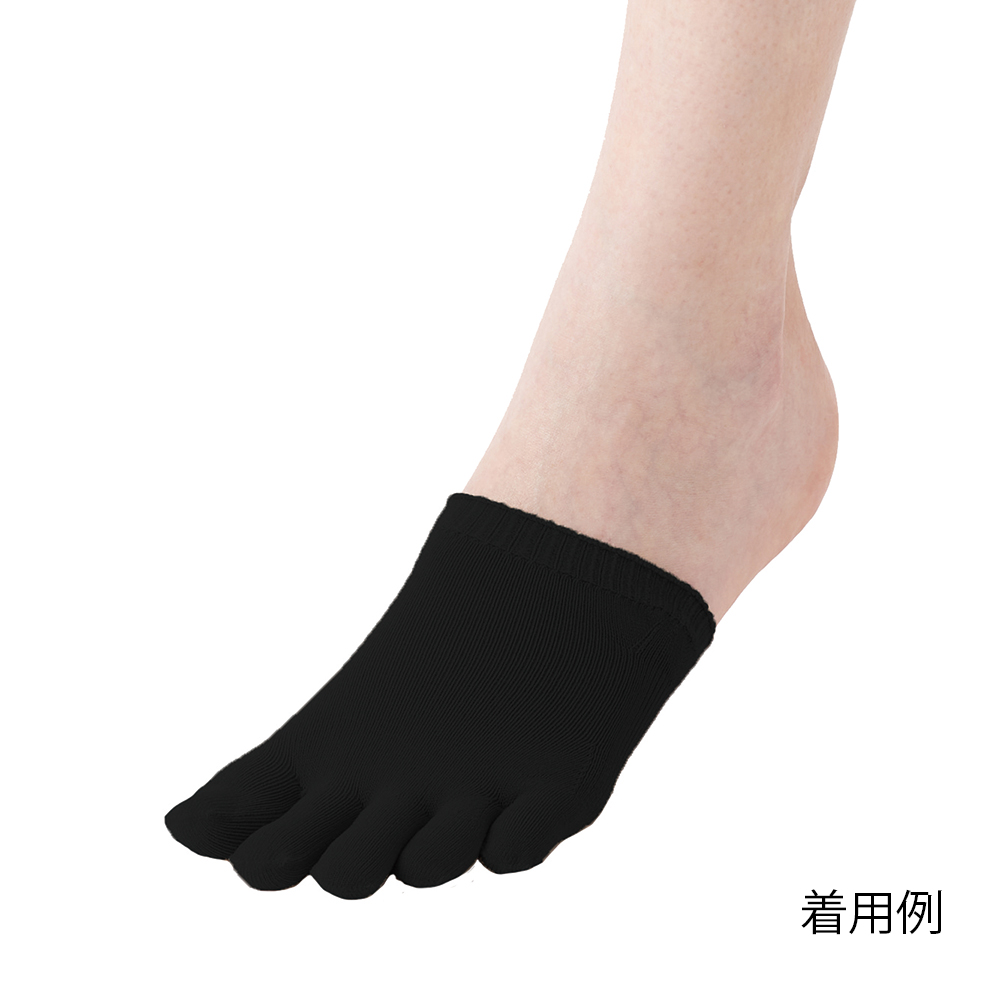 弾性トゥキャップ　黒画像