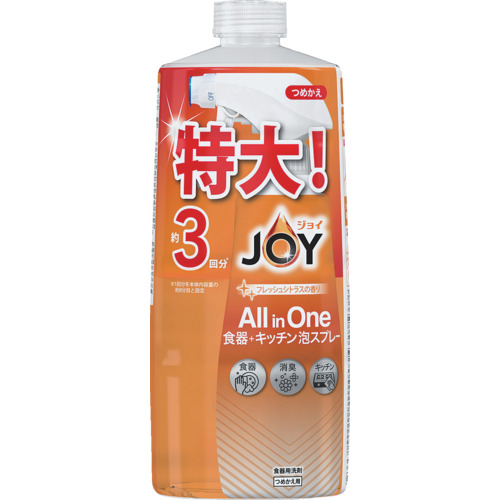 Ｐ＆Ｇ　ジョイ　ＡＬＬｉｎＯＮＥ　食器＋キッチン　泡スプレー　フレッシュシトラスの香り　詰め替え　３回分　６９０ｍｌ画像