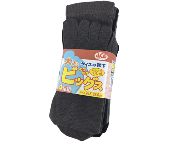 大寸カラー　五本指ソックス　4足組画像