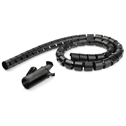 ケーブルまとめ　スパイラルチューブ　直径45mm　長さ2.5m　ケーブル挿入具付属　ブラック　1本画像