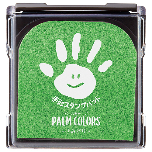 手形ｽﾀﾝﾌﾟﾊﾟｯﾄﾞ ﾊﾟｰﾑｶﾗｰｽﾞ きみどり 1個画像