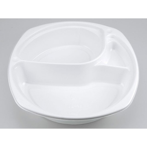 シーピー化成 カレー容器 BF-217 ホワイト 本体 発泡画像