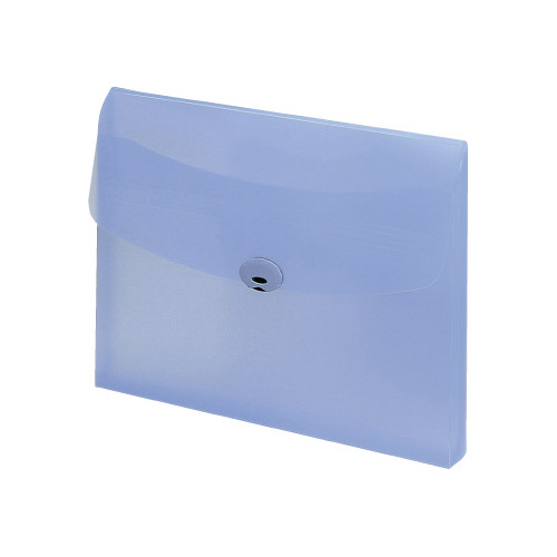 ドキュメントケースハードタイプマチ付Ｂ４クリヤー青画像