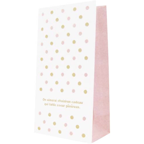 角底袋（ドット柄）　ピンク　Ｓ　１００枚画像