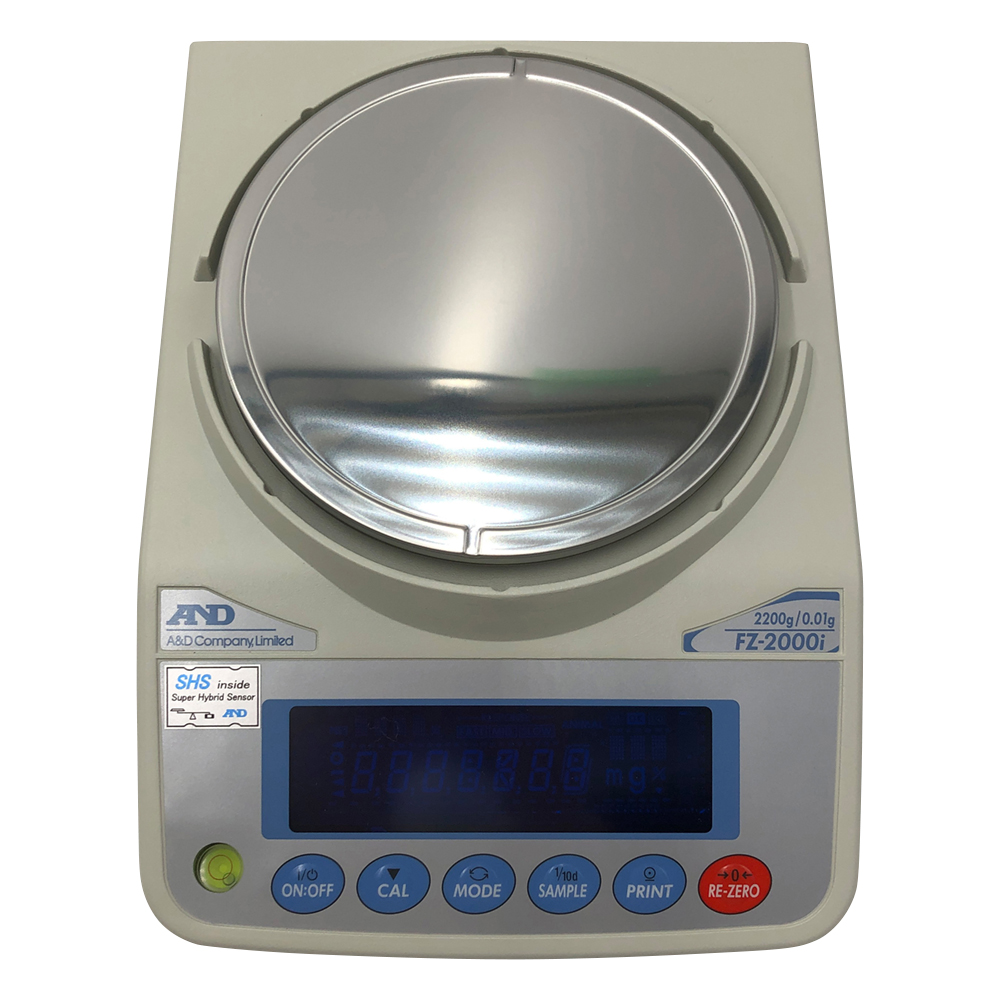 校正用分銅内蔵型汎用電子天びん FZ-iシリーズ ひょう量:2200g 最小表示:0.01g画像
