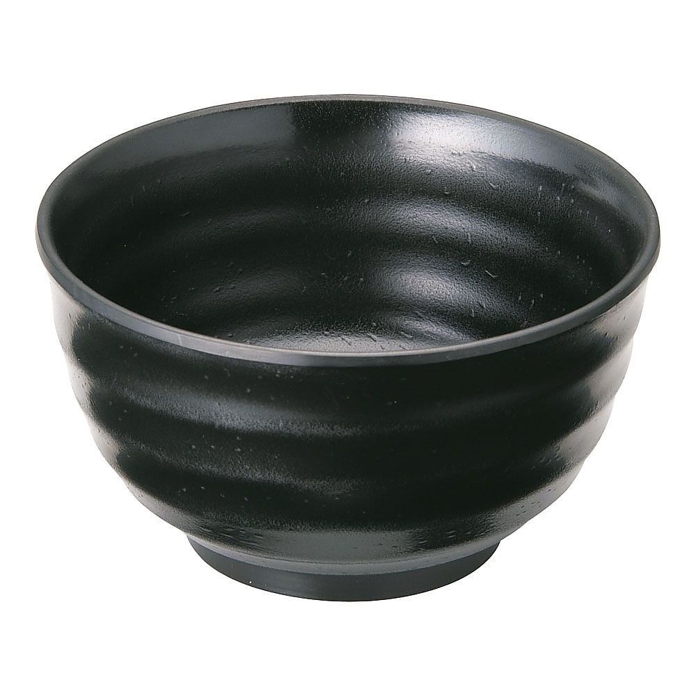 マイン メラミンウェア 黒 飯器 大画像