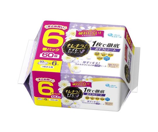 キレキラ！トイレクリーナー クリーンフローラル 詰替 60枚画像