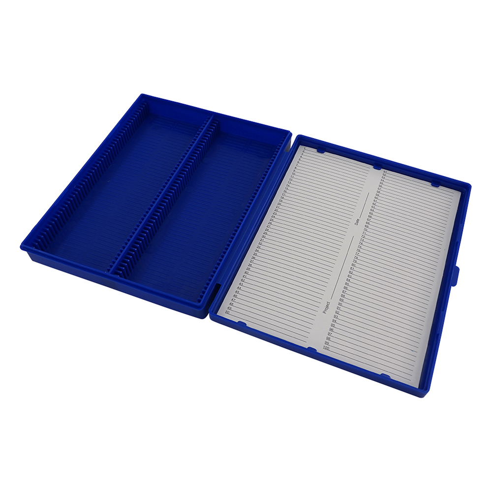 顕微鏡スライドボックス　青画像