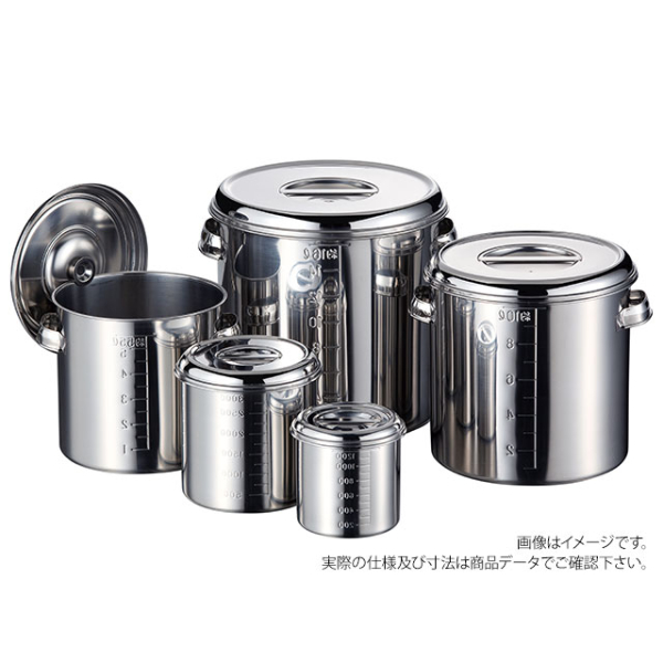 AG18-8 目盛付深型キッチンポット 16cm(手無) 赤川器物製作所画像