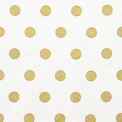 包装紙 DWP-DGO デザインラッピングペーパー-ドットGOLD(100枚) ヘッズ画像
