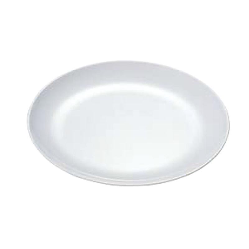 メラミン食器 No.31AW 平皿メタ型 8吋 200 (白) エンテック画像