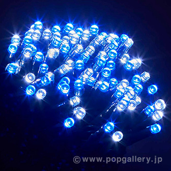 防滴100球LEDライト（ホワイト/ブルー）画像