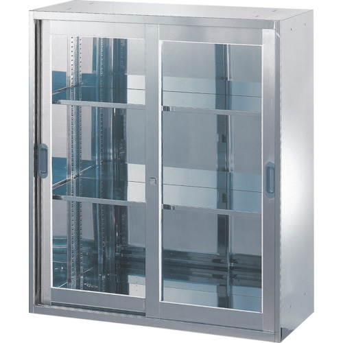 ｽﾃﾝﾚｽ保管庫(D500) 枠付ｶﾞﾗｽ扉 900×H1050 1台画像