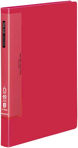 クリヤーブックＷＣ　固定式Ａ４縦４０Ｐ赤４冊