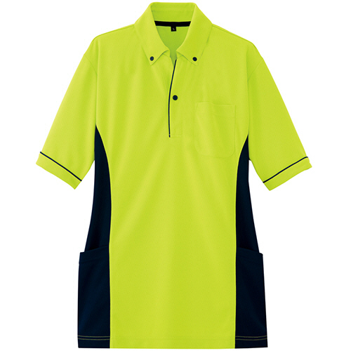 ｻｲﾄﾞﾎﾟｹｯﾄ半袖ﾎﾟﾛｼｬﾂ(男女兼用) ﾀﾞﾝﾎﾞｰﾙﾆｯﾄ ﾗｲﾑ 4Lｻｲｽﾞ 1着画像