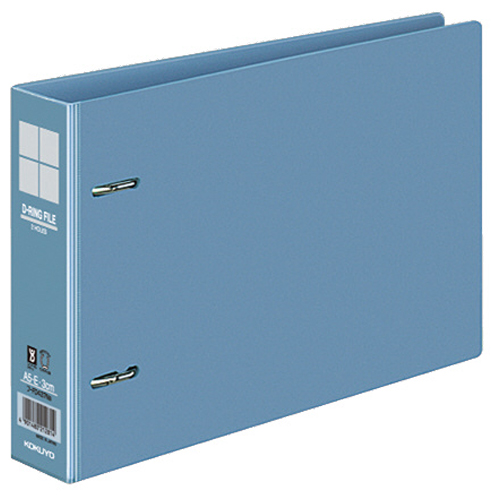 DﾘﾝｸﾞﾌｧｲﾙE型 再生PP表紙 A5ﾖｺ 2穴 300枚収容 背幅45mm 青 1ｾｯﾄ(10冊)画像