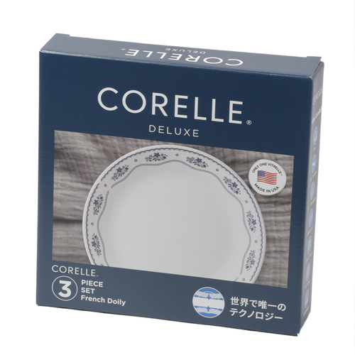 食器 3点セット CORELLE コレール 強化ガラス フレンチドイリー画像