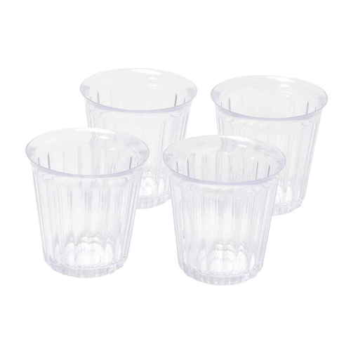 グラス 割れにくい プラスチックタンブラー ストライプ280ml（4個組）画像