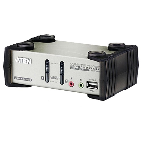 2ポート　デュアルインターフェース対応　USB2.0KVMPスイッチ　OSD機能付　1台