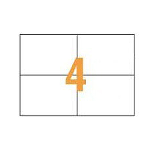 PPCﾀｯｸﾗﾍﾞﾙ A4判 148.5×105mm(4片入) 1箱(100ｼｰﾄ)画像