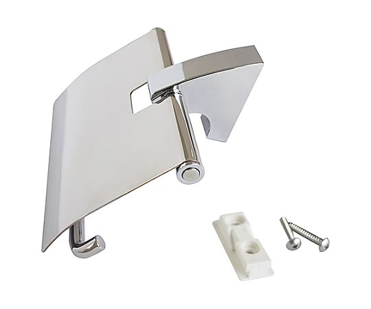 160x 81x 93mm トイレットペーパーホルダー 丸みを帯びたデザインで、壁に取り付けられた状態のホルダー