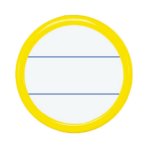 丸型名札安全ピン・クリップ両用型　直径５０ｍｍ黄画像