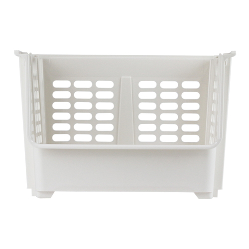 収納ボックス 約 幅45×奥行34.5×高さ30cm ナチュラ ストックス 深型 ホワイト画像